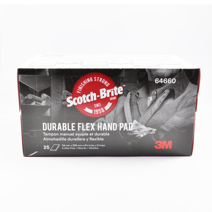 3M 64660 - Scotch-Brite Ultra Fine Gray Durable Flex Hand Sanding Pads (25 Pcs)