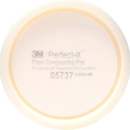3M 05737 - Perfect-It White Foam Polishing Pad, Flat Back (8in)