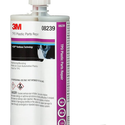 3M 08239 - Plastic Part Repair, 200 mL Cartridge, Paste, Black, 1 to 1.2, 50 Sec