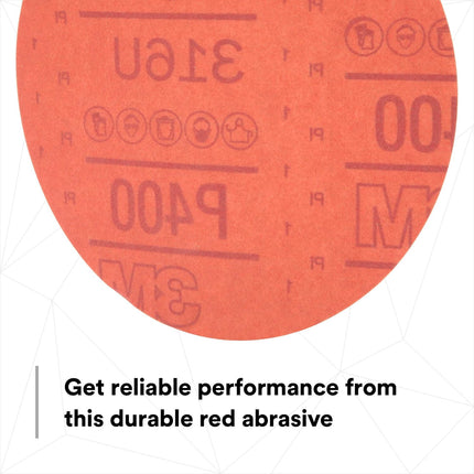 3M 01223 - 150 Grit 6" Hookit Red Abrasive Disc (50 Pcs, Velcro)