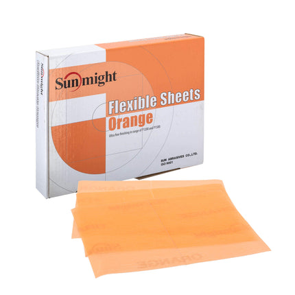 SUNMIGHT 60122 - 1200/1500 Grit Orange Flexible Sheets 5.25in x 6.75in (25 Pcs)