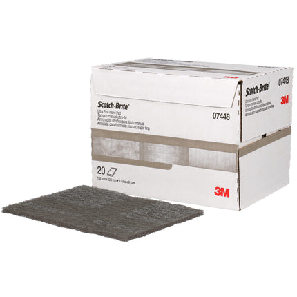 3M 07448 - Scotch-Brite Gray Ultra Fine Hand Pad (20 Pcs)