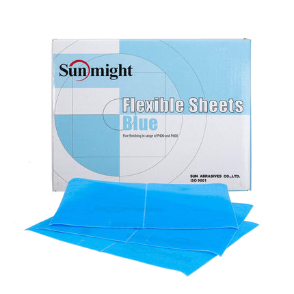 SUNMIGHT 60118 - 400/600 Grit Blue Flexible Sheets 5.25in x 6.75in (25 Pcs)