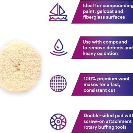 3M 05703 - Wool Compounding Pad (9in)
