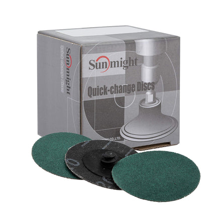 SUNMIGHT 00102 - 36 Grit Quick Change Disc (3in, 25 Pcs)