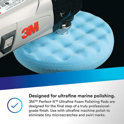 3M 05708 - Perfect-It Blue Ultrafine Foam Polishing Pad (8in)