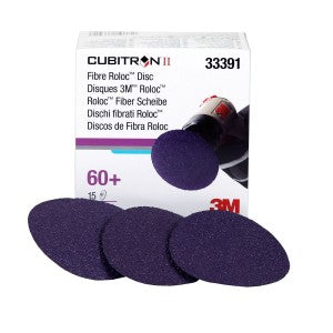 3M 33391 - 60 Grit Cubitron II Fibre Roloc Disc (3in, 15 Pcs)