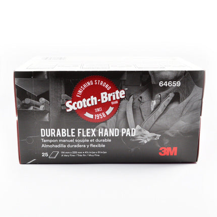 3M 64659 - Scotch-Brite Very Fine Maroon Durable Flex Hand Sanding Pads (25 Pcs)