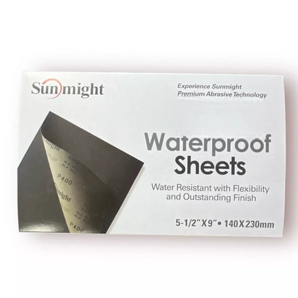 SUNMIGHT 07222 - 1500 Grit Waterproof Sandpaper Sheets 5.5in x 9in (50 Pcs)