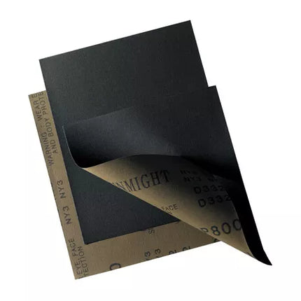 SUNMIGHT 08114 - 320 Grit Waterproof Sandpaper Sheets 9in x 11in (50 Pcs)